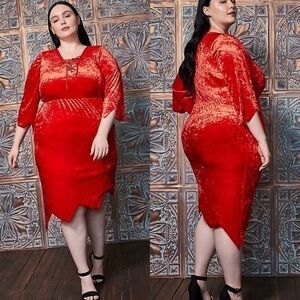 NWT Torrid size 4 asymmetrical devil Halloween costume dress